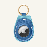Blue Leather AirTag Holder