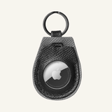Graphite Leather AirTag Holder