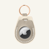 Light Grey Leather AirTag Holder