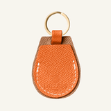 Orange Leather Airtag Holder