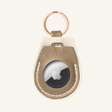 Taupe Leather AirTag Holder