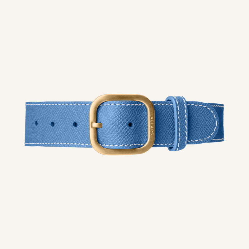 Blue Leather Collar