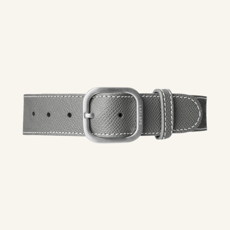 Grey Leather Collar