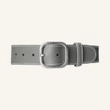Grey Leather Collar