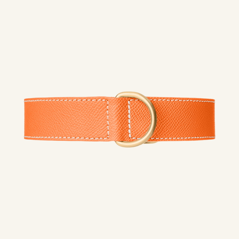 Orange Leather Collar