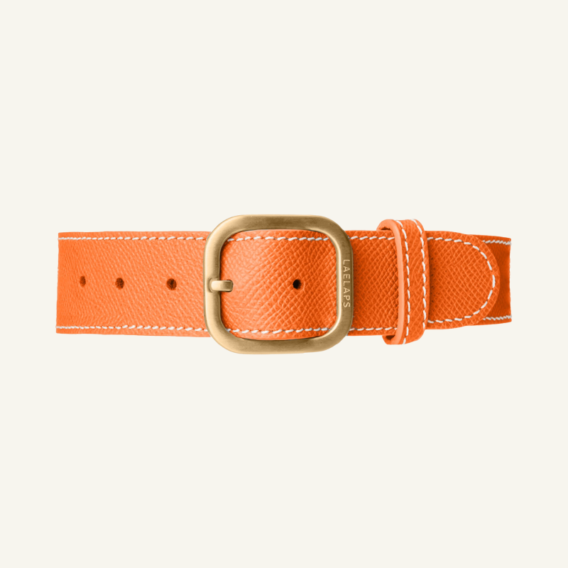 Orange Leather Collar