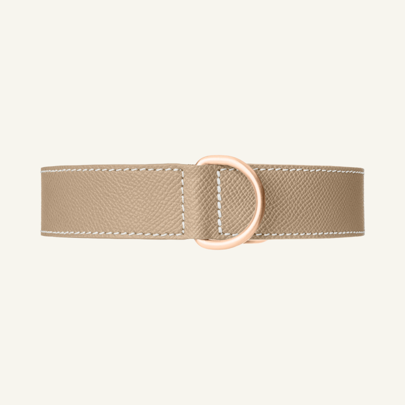Taupe Leather Collar