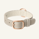Light Grey Leather Collar