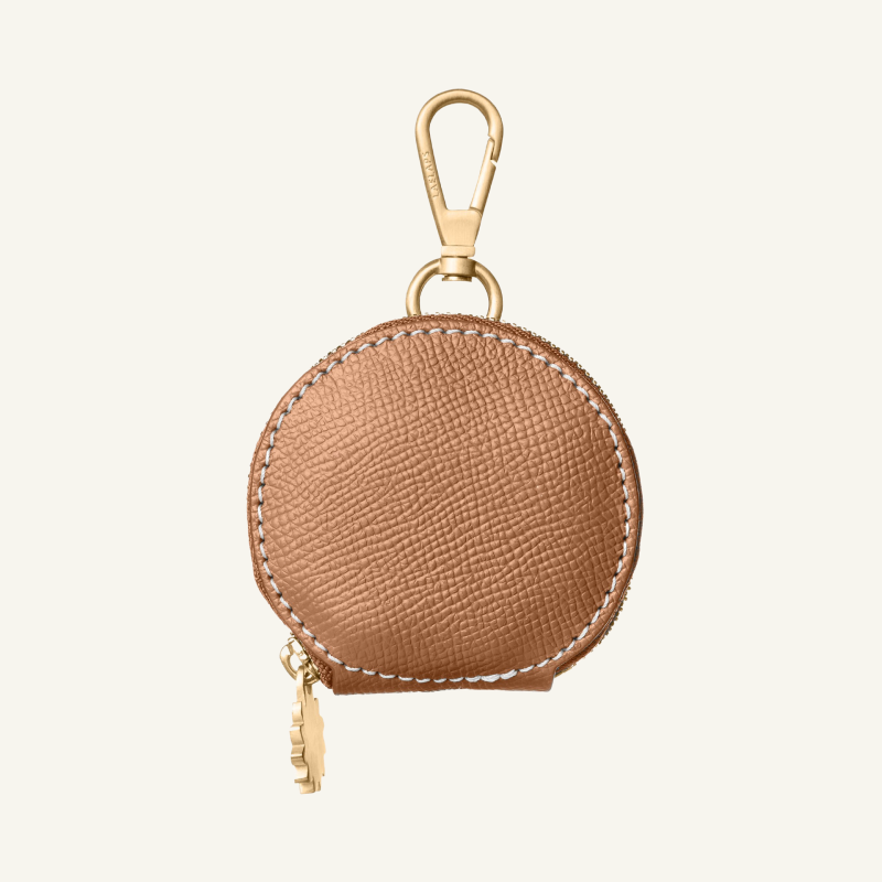 Camel Leather Treat Bag