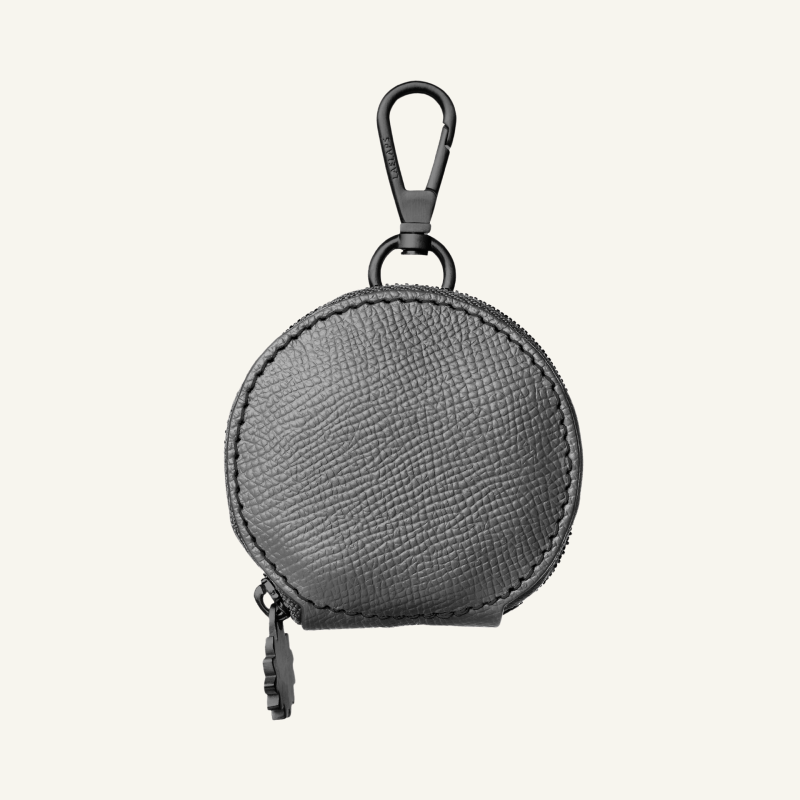 Graphite Leather Treat Bag