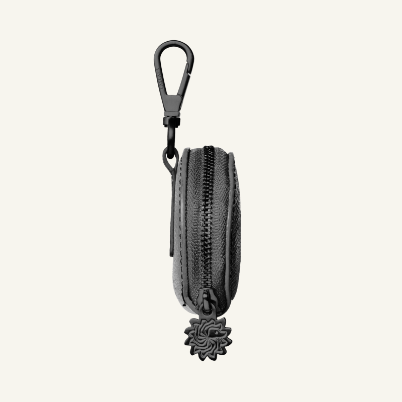 Graphite Leather Treat Bag