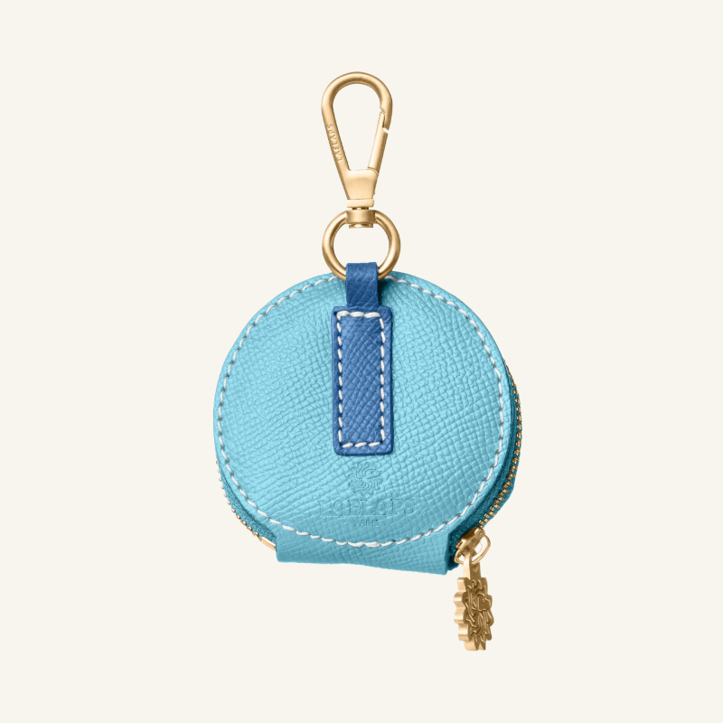 Light Blue Leather Treat Bag