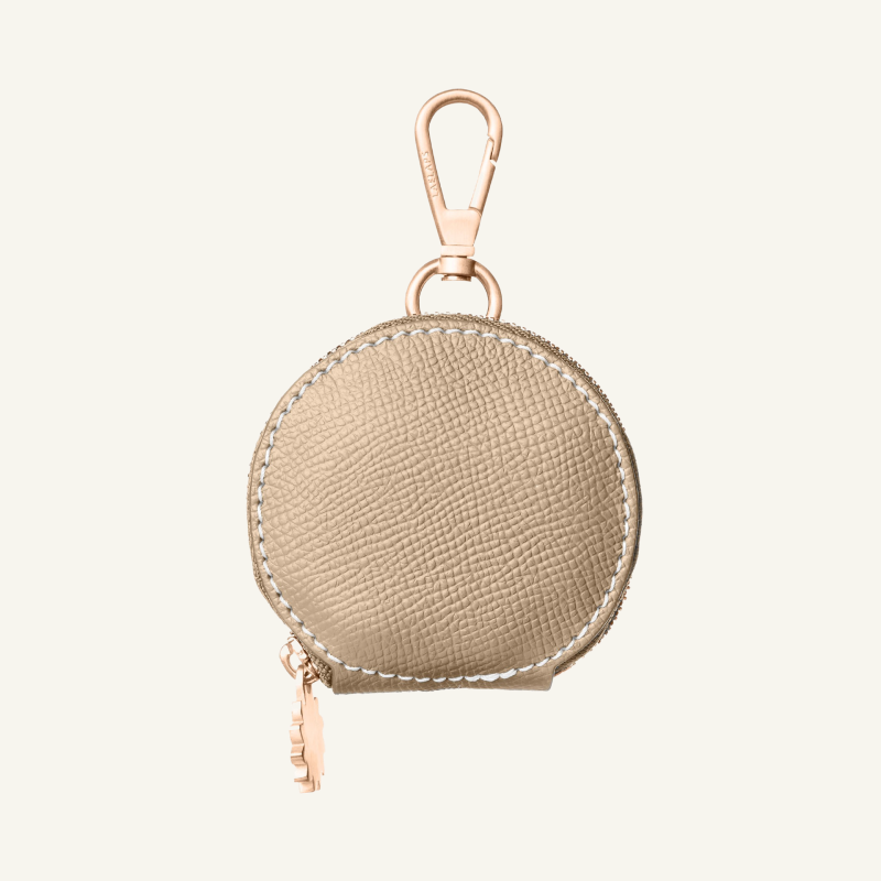 Taupe Leather Treat Bag