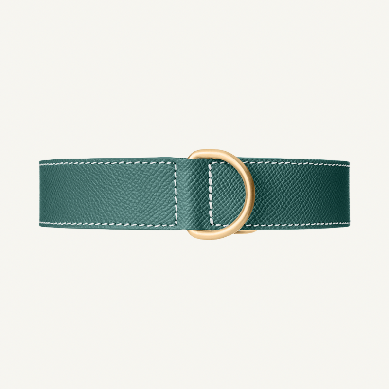 Green Leather Collar