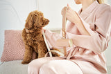 Pink leather dog accessories