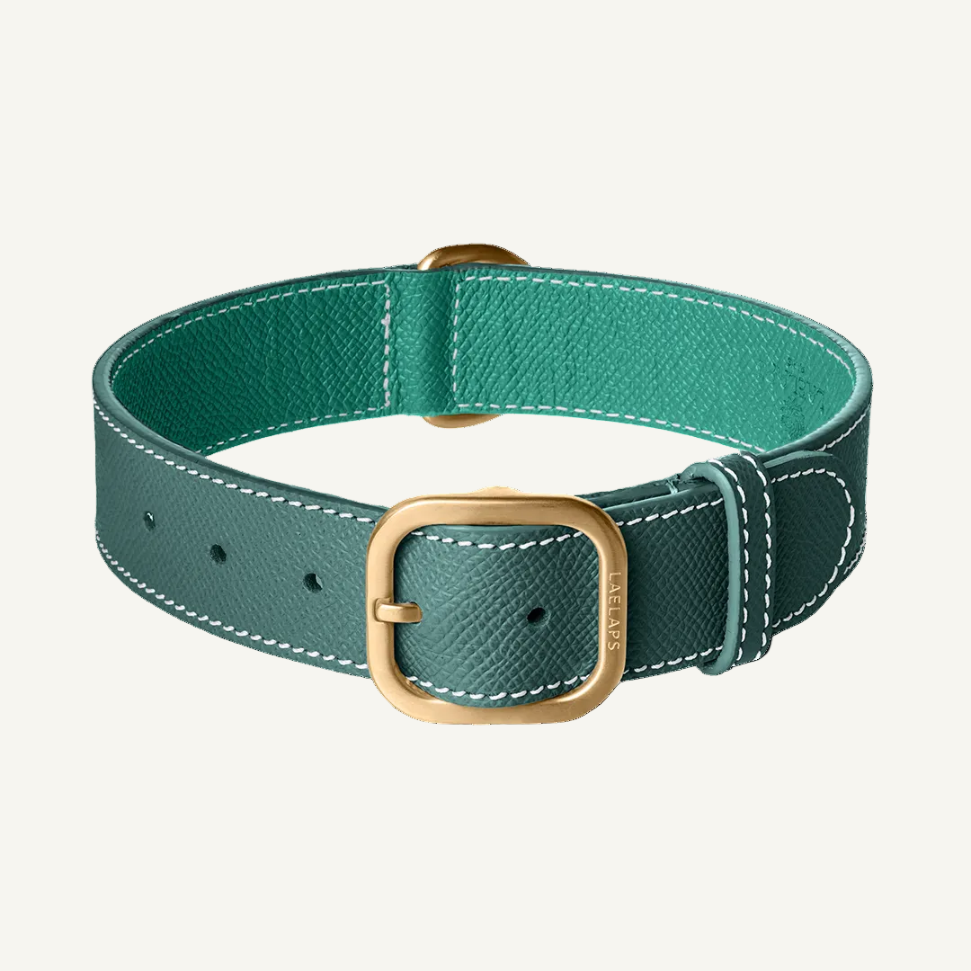 Green Leather Collar – Laelaps Paris
