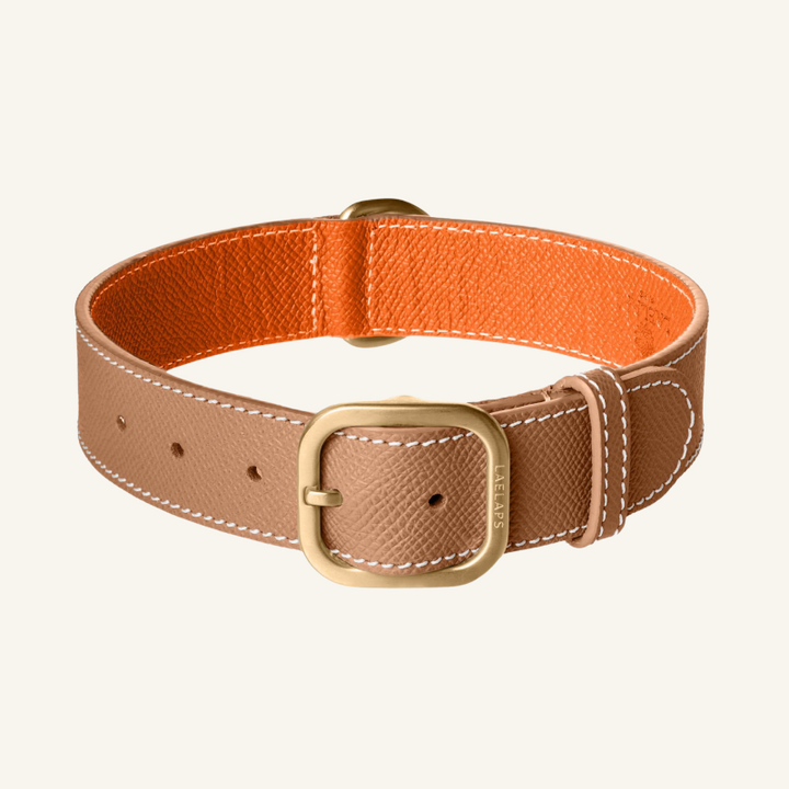 Leather Collar Beige