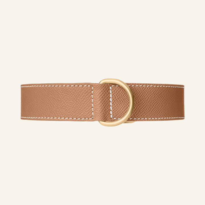 Leather Collar Beige