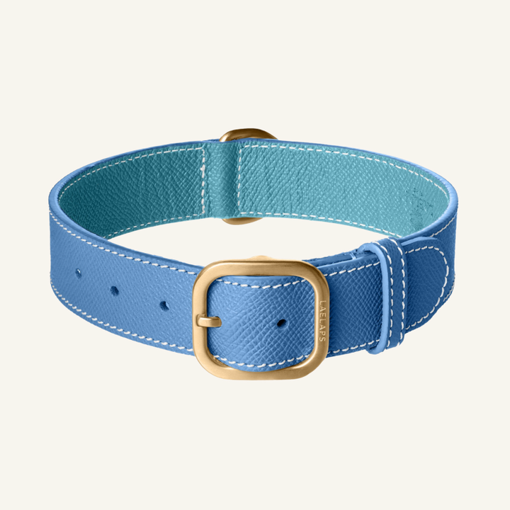 Leather Collar Blue