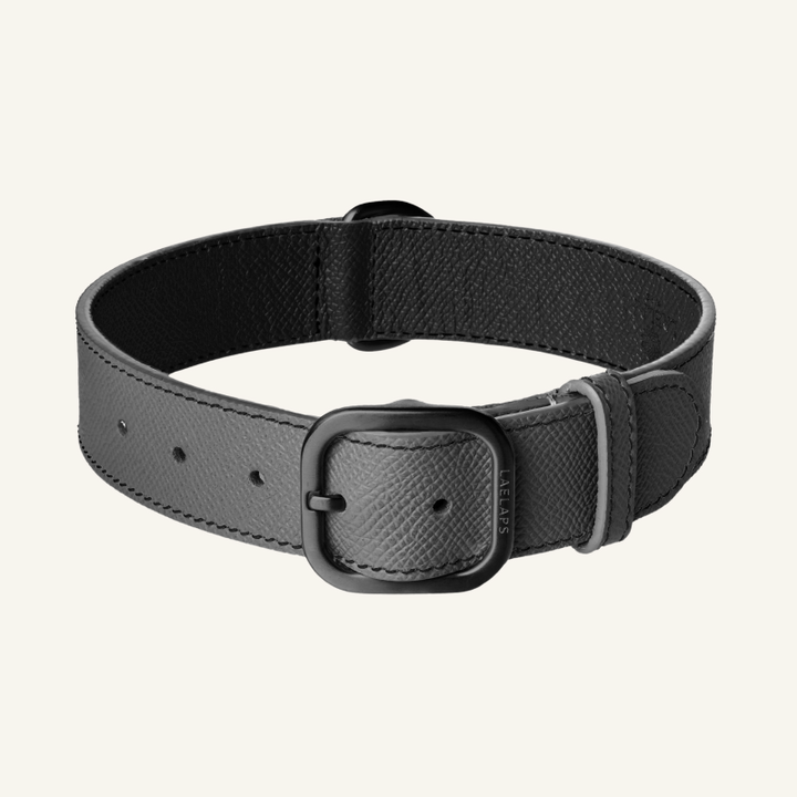 Leren Halsband Graphite