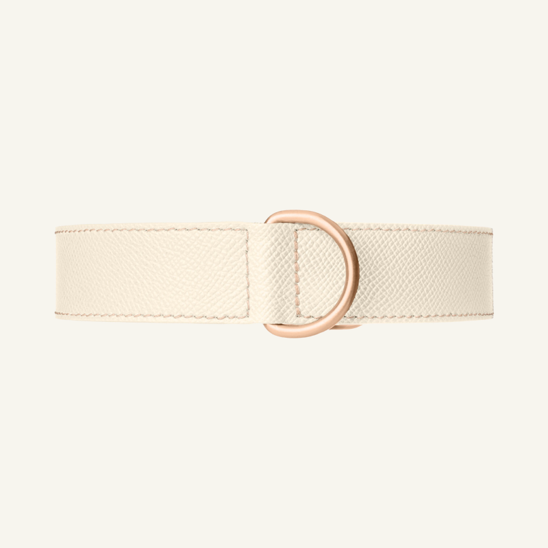 Leren Halsband Crème