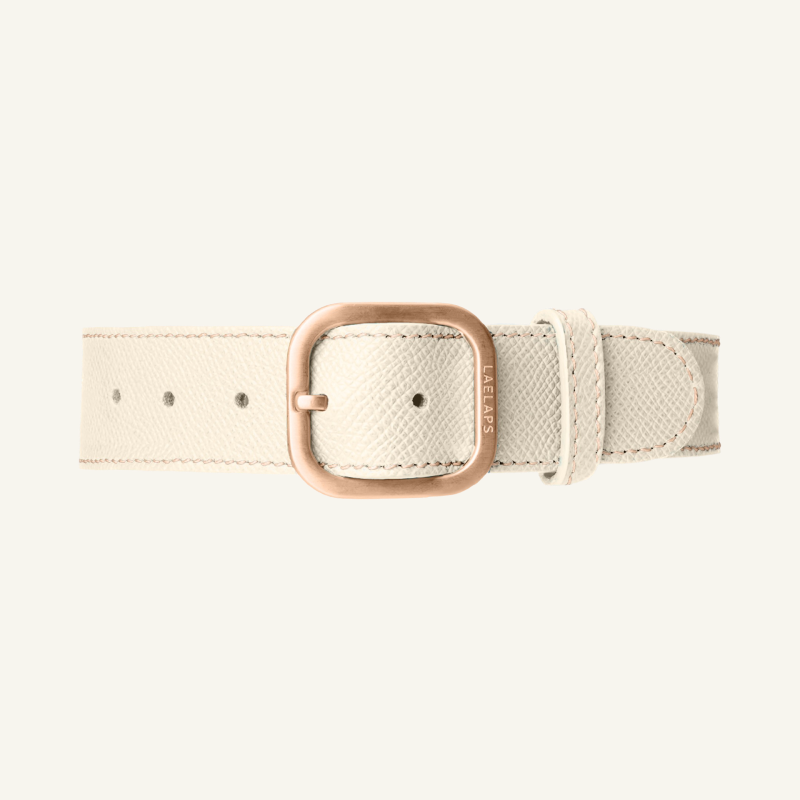 Leren Halsband Crème