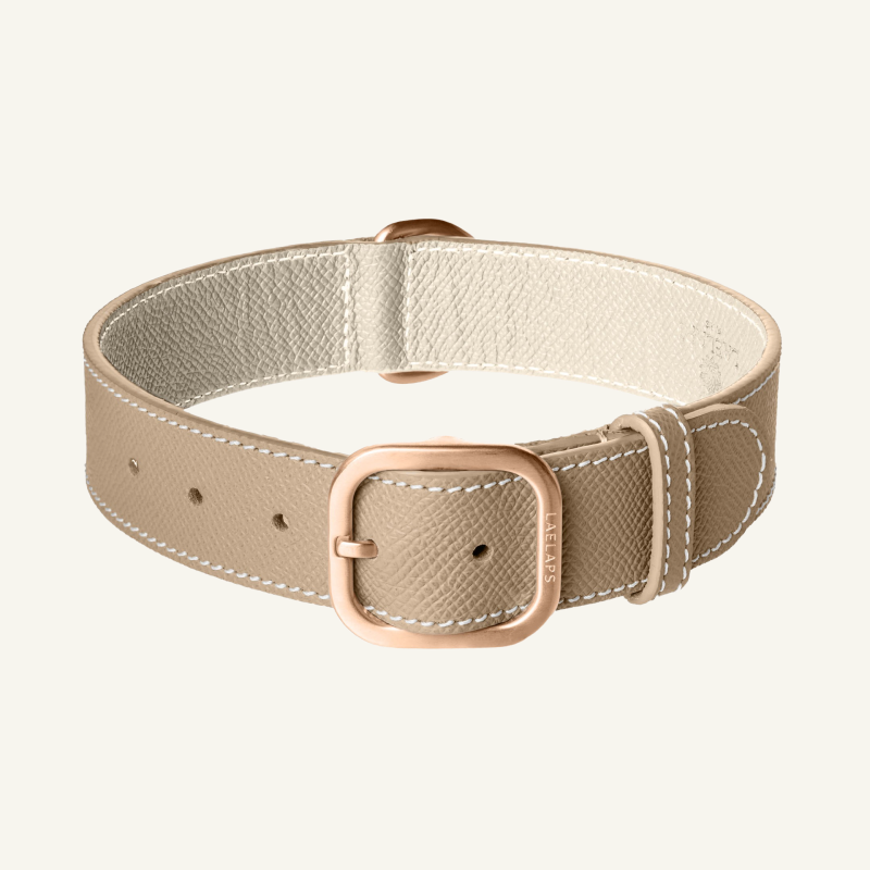 Taupe Leather Collar