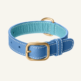 Leren Halsband Blauw