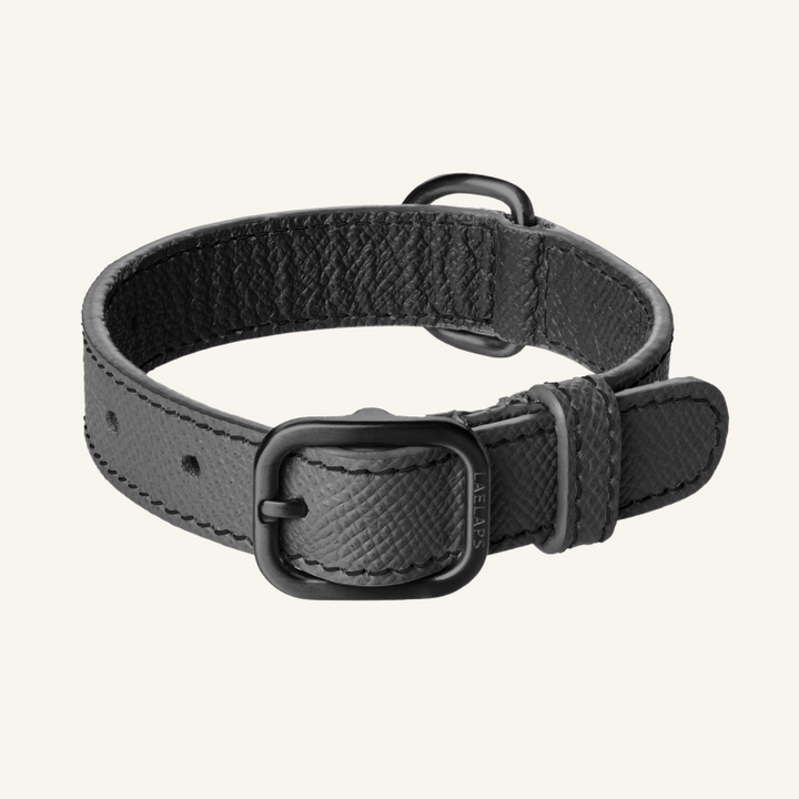 Leren Halsband Graphite