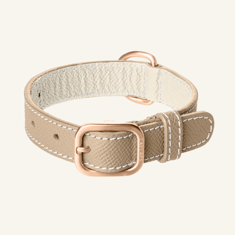 Leather Collar Taupe