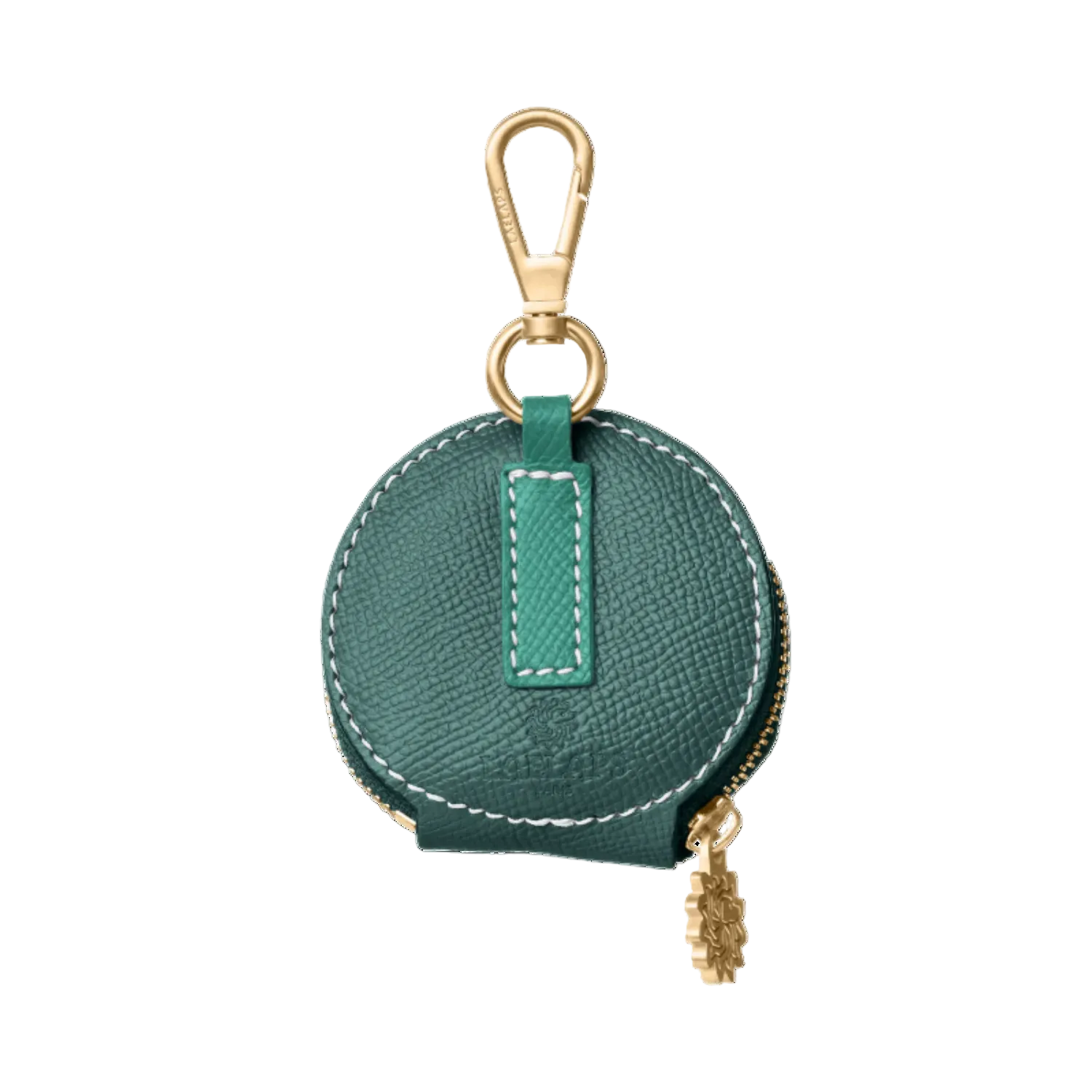 Green treat bag with gold hardware 