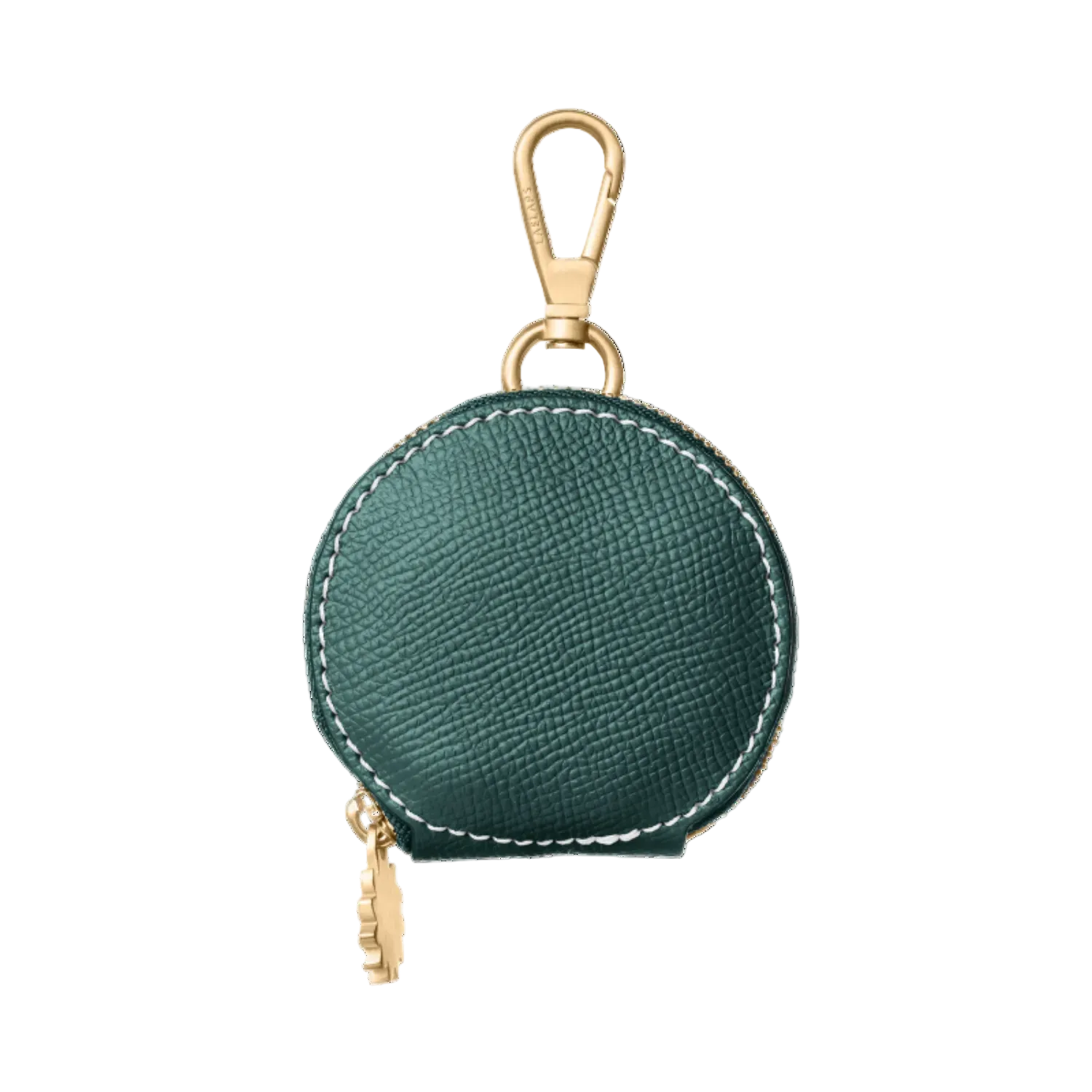 Green treat bag with gold hardware 