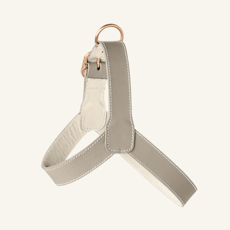 Leather Harness Light Grey