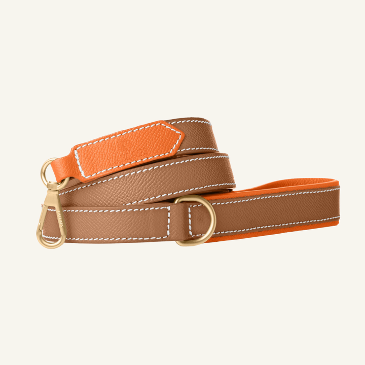 Leather Leash Beige