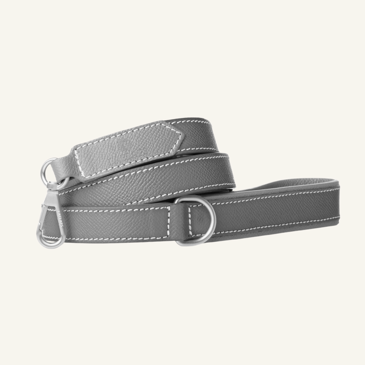 Leather Leash Grey