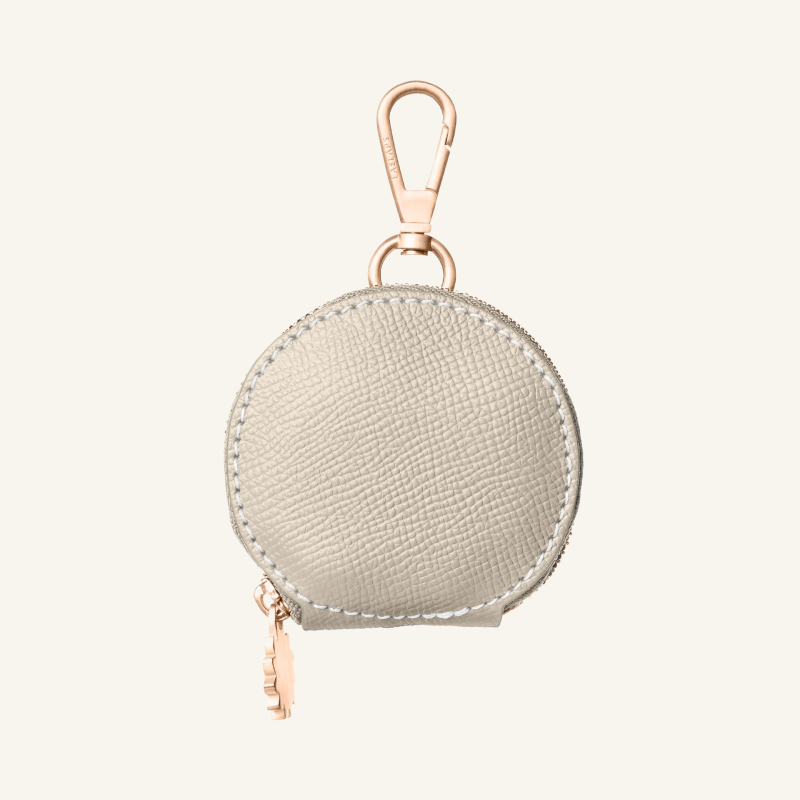 Light Grey Leather Treat Bag