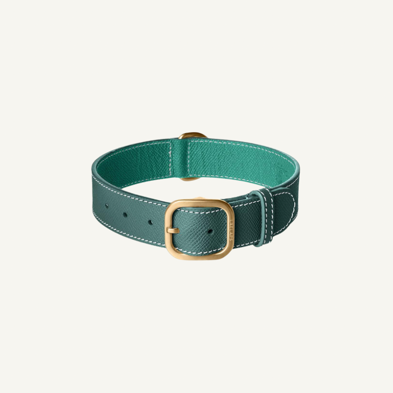 Leather Collar Green